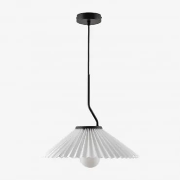 Lampada Da Soffitto Suellen In Metallo E Tessuto Ø36 Cm - Sklum