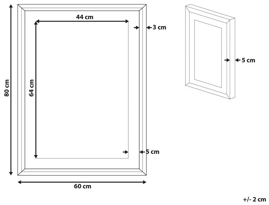 Quadro con cornice multicolore 60 x 80 cm AREZA 