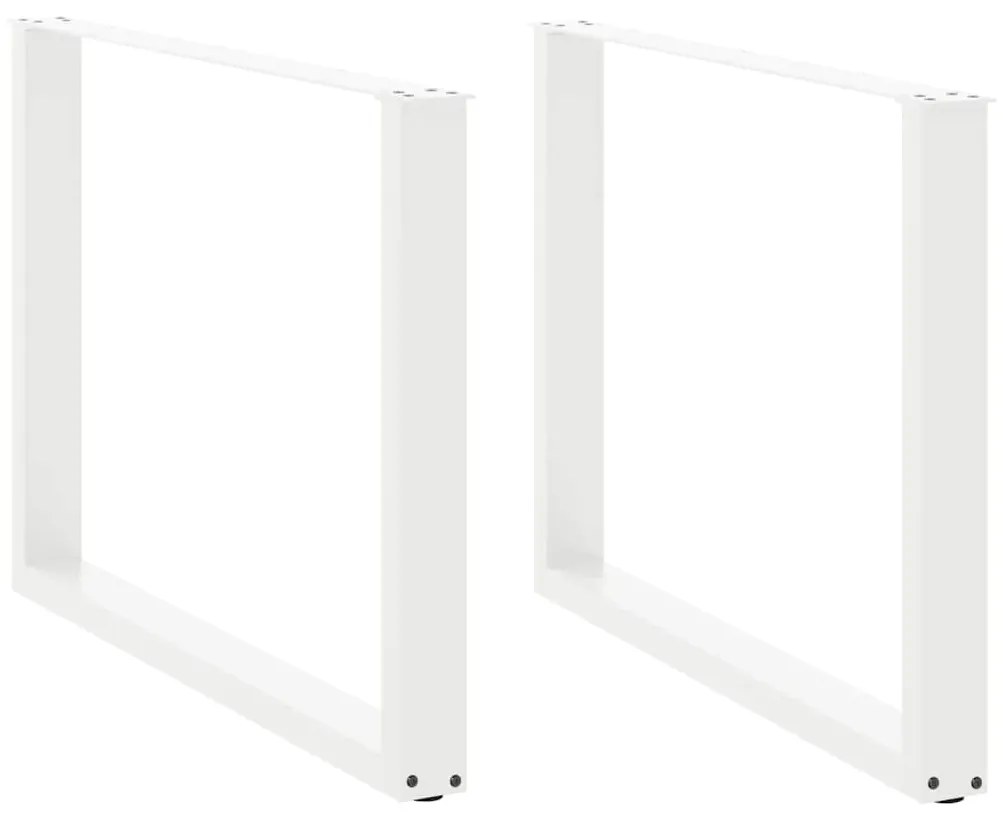 Gambe Tavolo Pranzo A U 2 Pz Bianco 100x(72-73) Cm Acciaio /