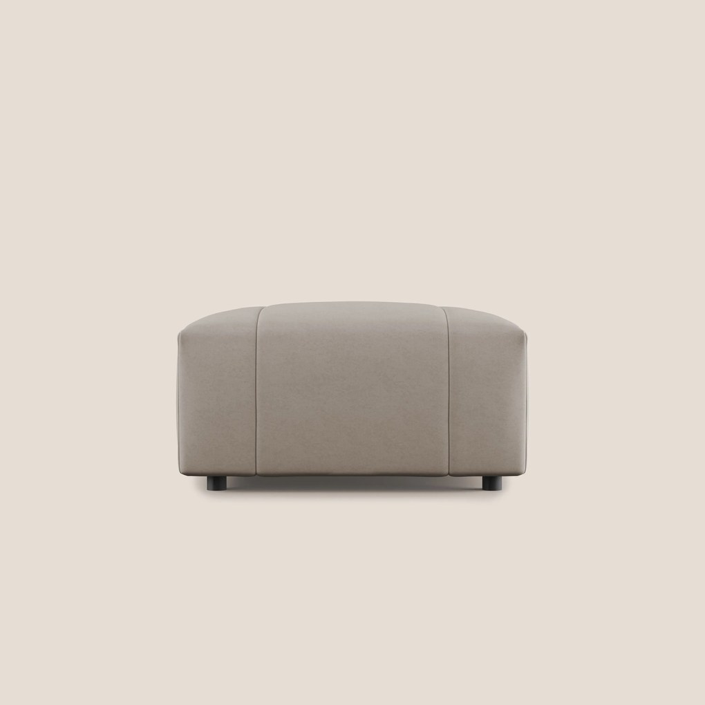 Giotto pouf in morbida microfibra effetto velluto impermeabile idrorepellente T09