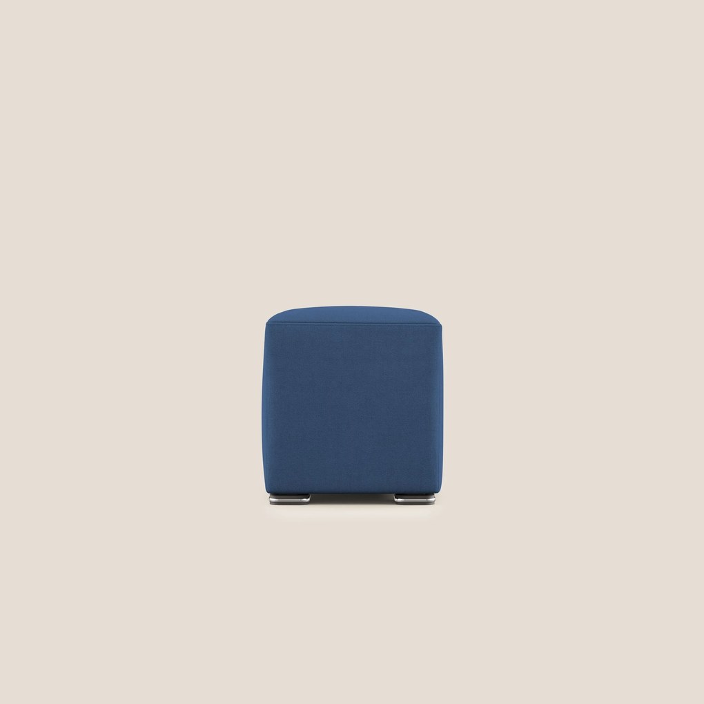 Cube pouf in tessuto morbido impermeabile T02 blu