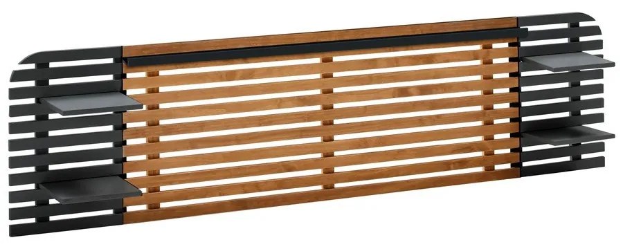 Testiera in pino nero/naturale 240x62 cm Dimas - Marckeric