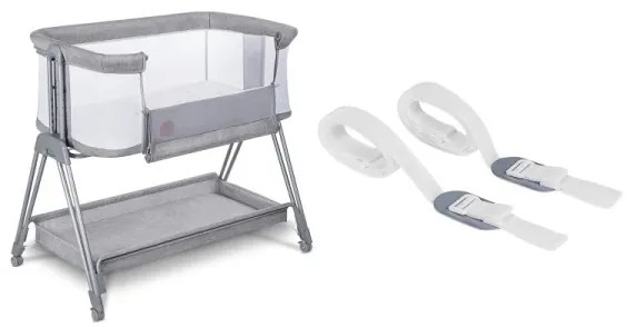 Lionelo - Culla per bambini 2in1 LUNA grigio