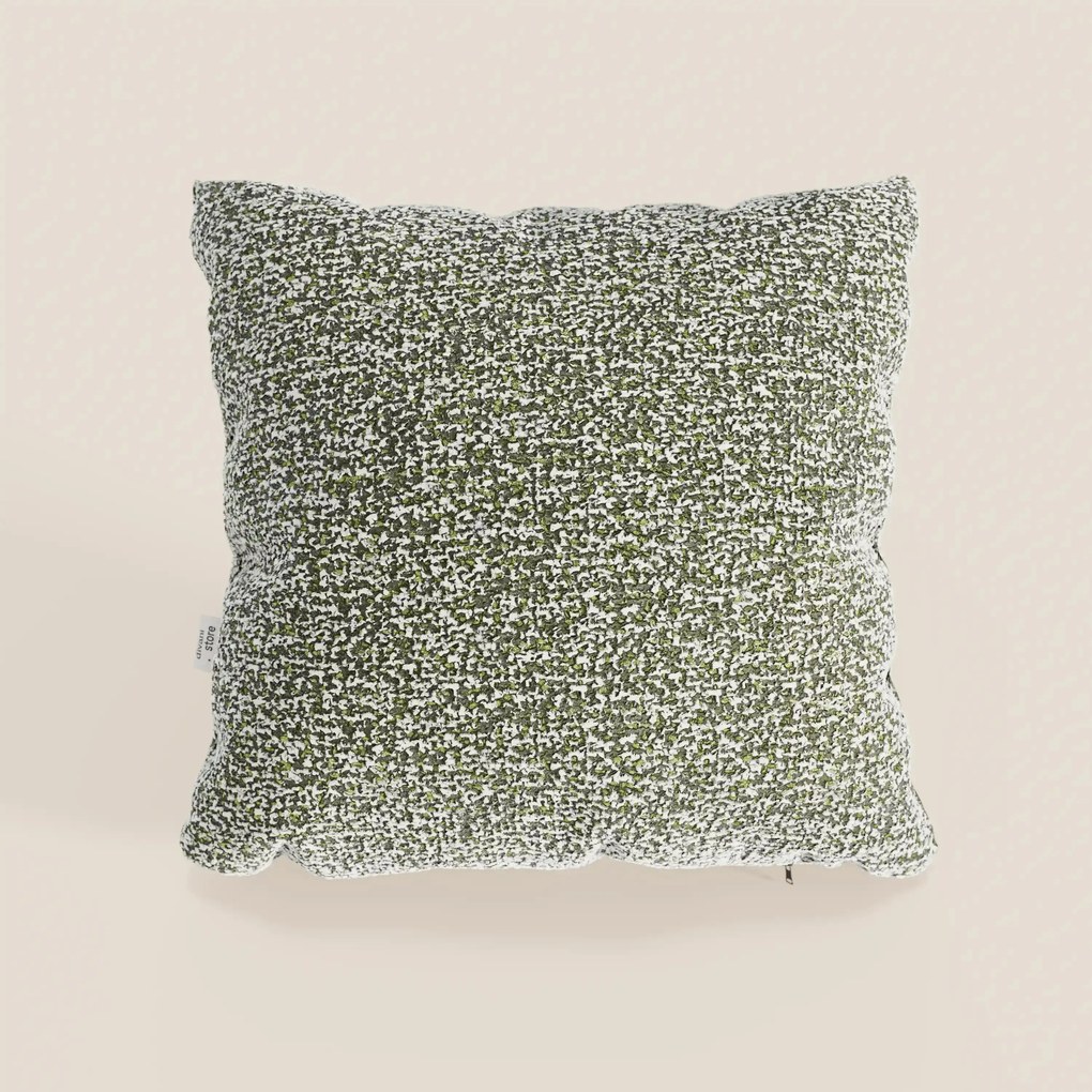 Magnolia cuscino disponibile in diversi colori realizzato in pregiato bouclé mélange morbido e strutturato T29.