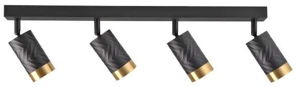 Faretto ARRAS 4xGU10/10W/230V nero