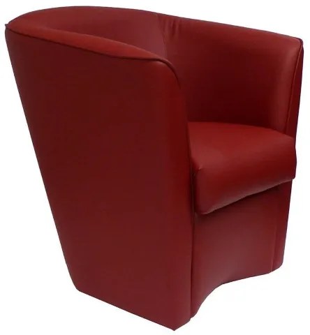 Poltrona in ecopelle bordeaux poltroncina