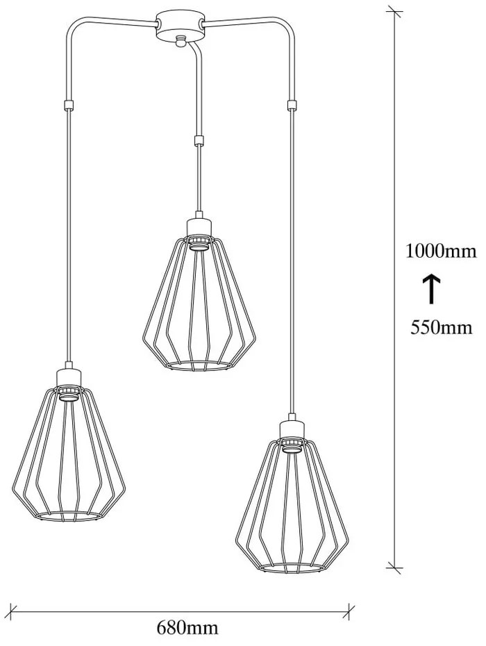Apparecchio a sospensione in metallo nero Opviq luci Mathaios - Opviq lights