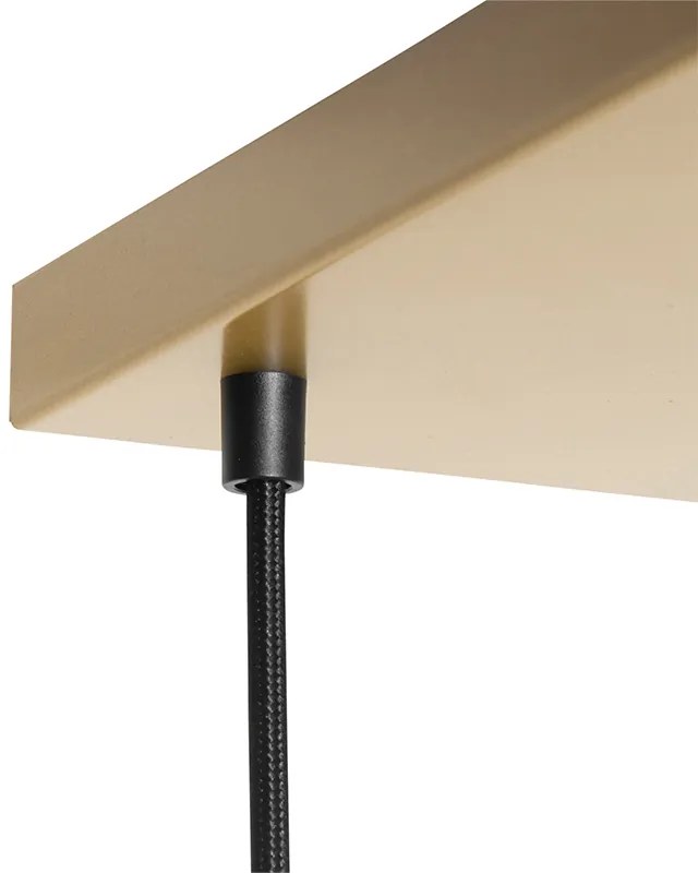 Lampada a sospensione in ottone con vetro blu e verde a 8 luci - Sandra