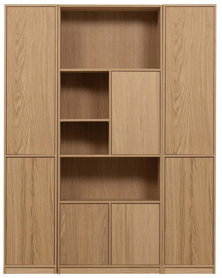 Parete attrezzata modulare in rovere naturale 157x199 cm Modulair - vtwonen