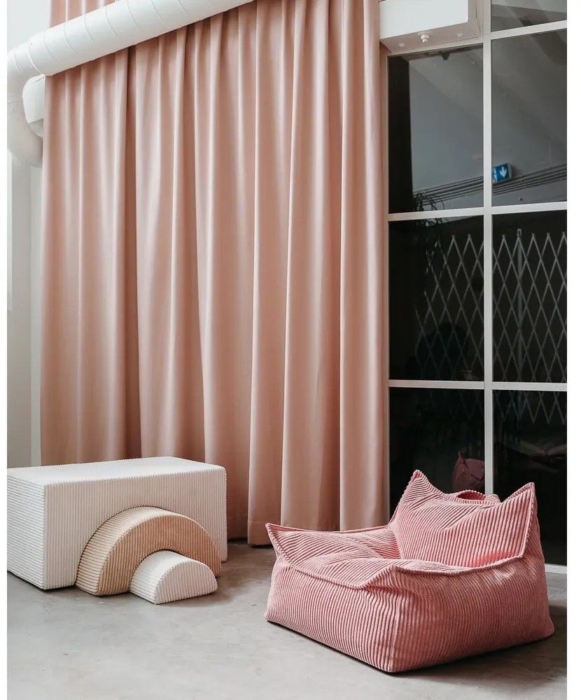 Pouf a sacco per bambini rosa con rivestimento in velluto a coste Chair – Wigiwama