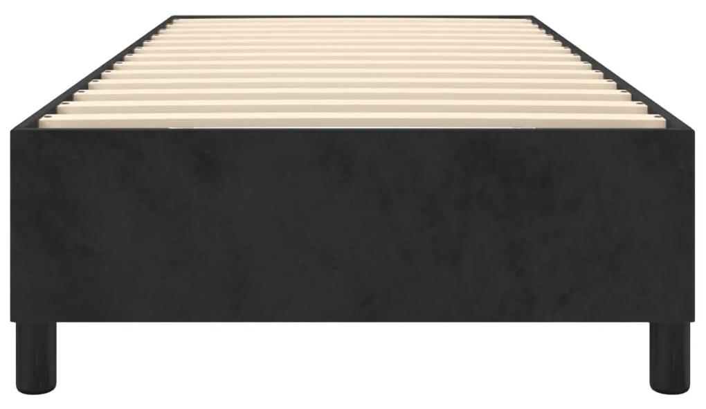 Giroletto a molle nero 100x200 cm in tessuto