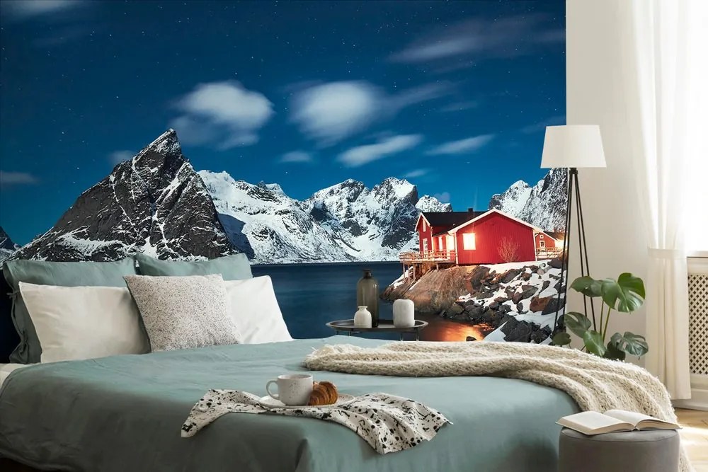 Carta da parati – Paesaggio notturno in Norvegia