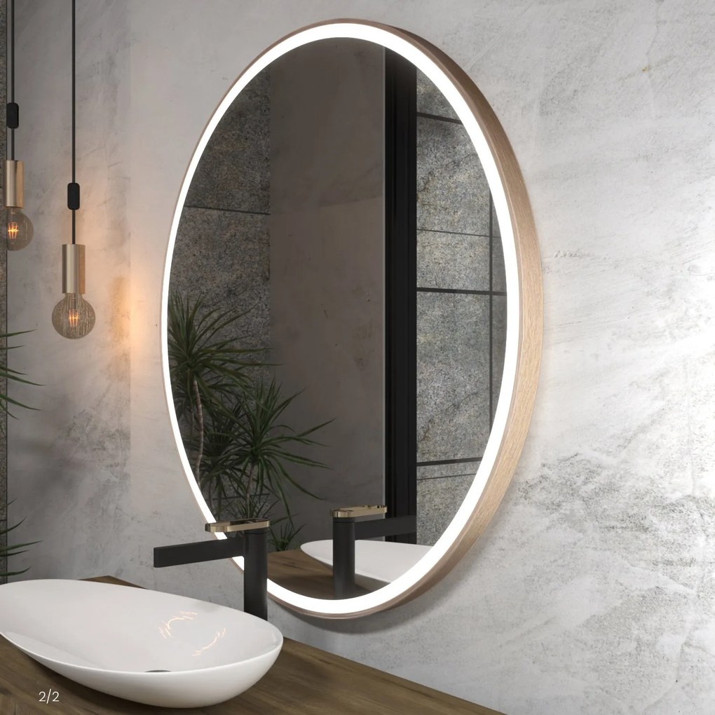 Specchio rotondo con luce LED E1