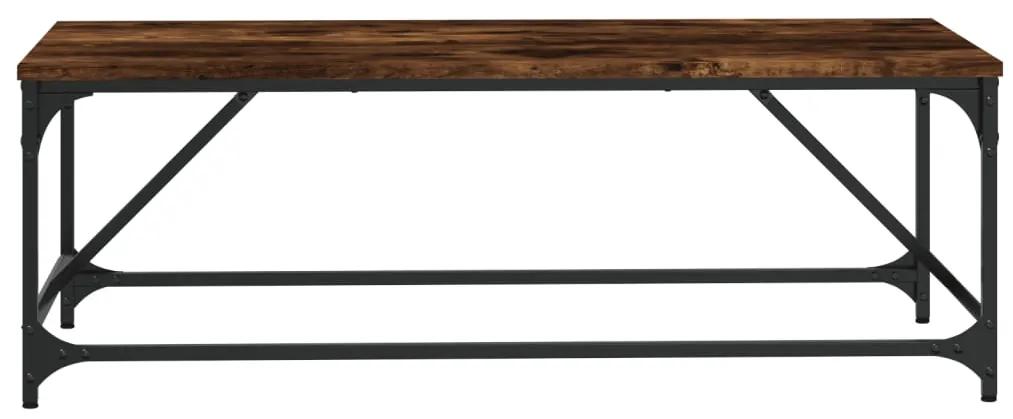 Tavolino da salotto rovere fumo 100x50x35 cm legno multistrato