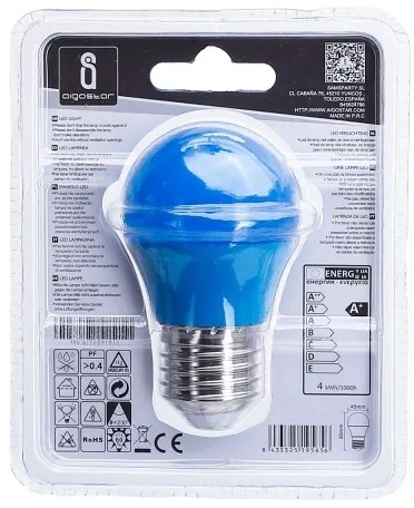Lampadina LED G45 E27/4W/230V blu - Aigostar