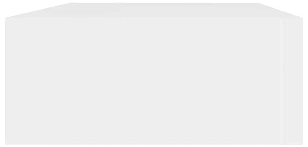 Scaffale con cassetti da parete bianco 40x23,5x10 cm in mdf