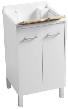 Colavene Domestica Mobile Lavatoio Con vasca lavapanni e Piedini Cm 50x50x86 Bianco