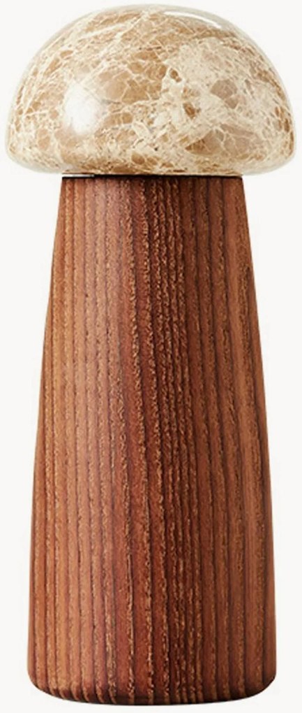 Kit sale e pepe in legno con coperchio in marmo Yami 2 pz