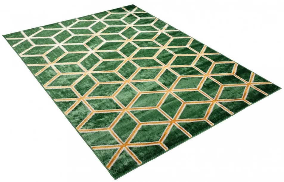 Tappeto moderno verde con originale motivo geometrico Larghezza: 120 cm | Lunghezza: 170 cm