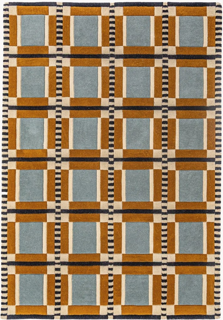 Tappeto in lana a pelo corto fatto a mano Quadro