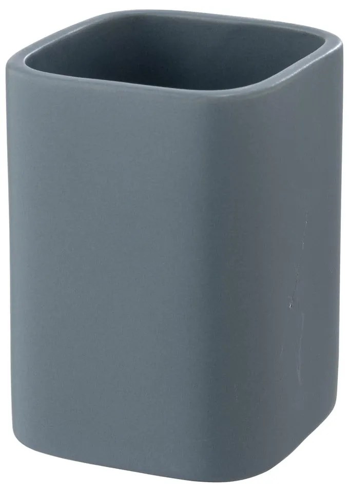 Tazza in ceramica blu per spazzolini da denti Hexa - Wenko