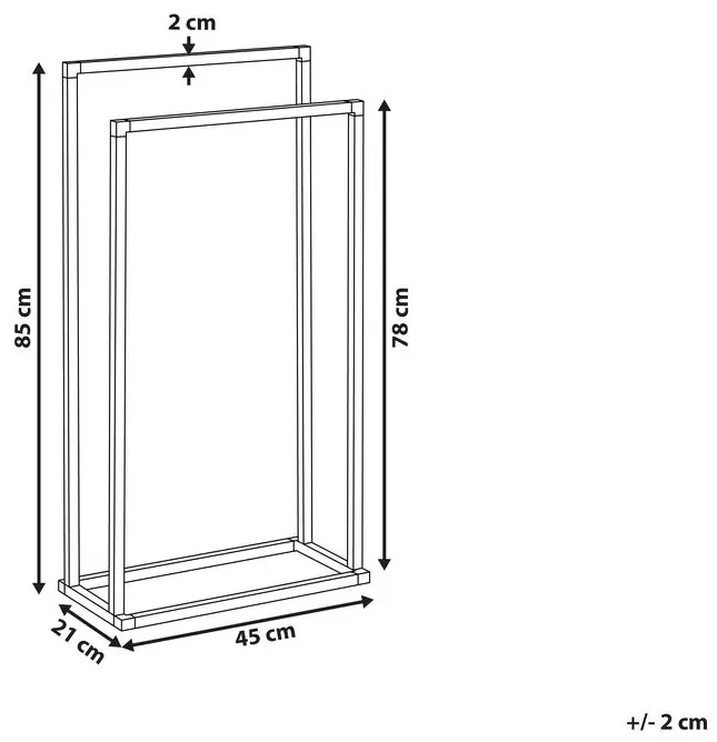 Porta asciugamani Kuveni in legno massiccio di teca 40 x 81 cm