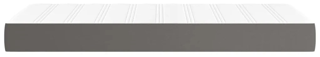 Materasso a molle grigio 80x200x20 cm in similpelle