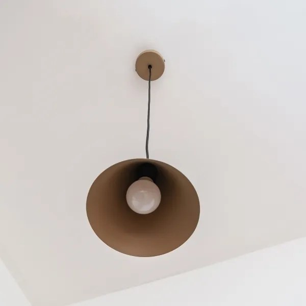 Lampadario a sospensione ETNA II 1x E27/15W/230V Ø 18,5 cm beige