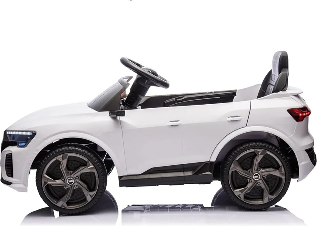 Macchina Elettrica per Bambini 12V Licenza Ufficiale Audi SQ8 E-Tron con Telecomando e Sedile Pelle Bianco...