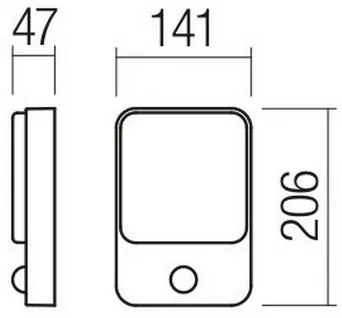 Redo 90134 - LED lampada da parete per esterni COLIN LED/9W/230V 4000K IP54 antracite