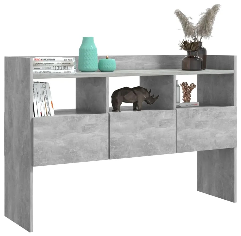 Credenza grigio cemento 105x30x70 cm in truciolato