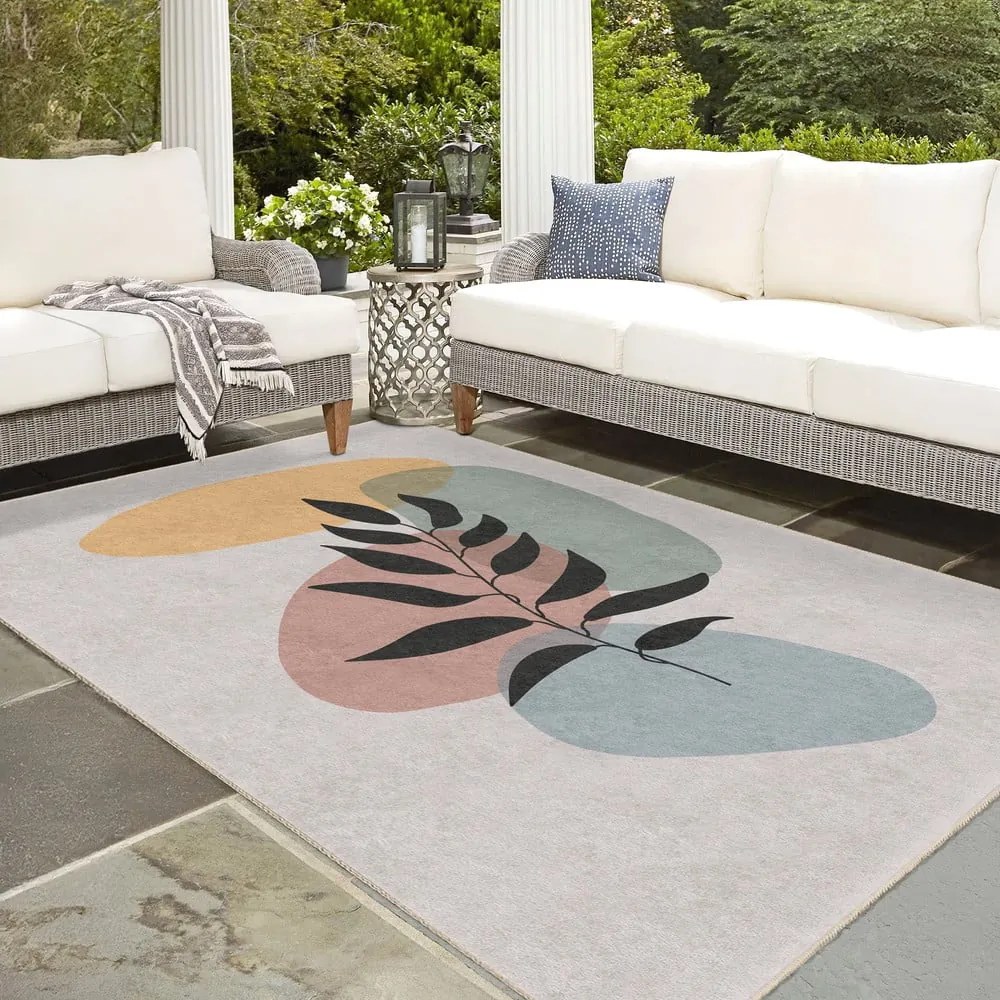 Tappeto color crema lavabile 160x230 cm Illustrated Autumn – Mila Home