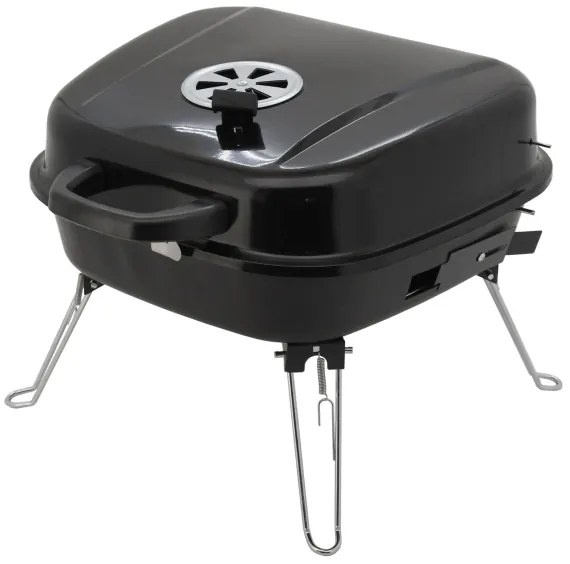 Griglia a carbone portatile nera