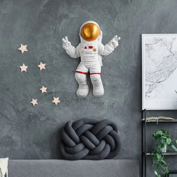 Decorazione da muro 47x35 cm astronaut oro