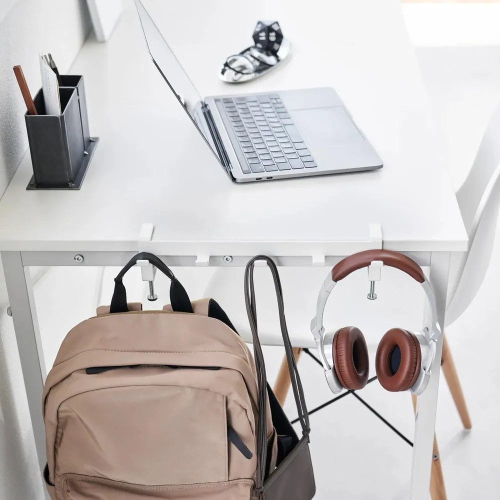 Gancio regolabile bianco opaco in acciaio Tower – YAMAZAKI