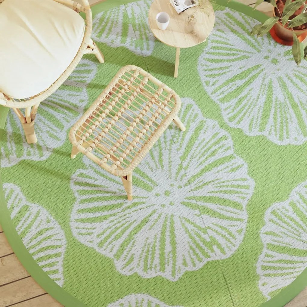 Tappeto Da Esterno Arakıl Verde Ø200 Cm İn Pp /