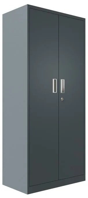 Armadio alto metallico AR SHELVING in acciaio, grigio antracite L 80 x H 180 x P 45 cm 2 ante, da interno