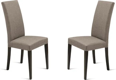 Sedia in tessuto Caffčlatte con gambe in legno DENVER 2 sedie