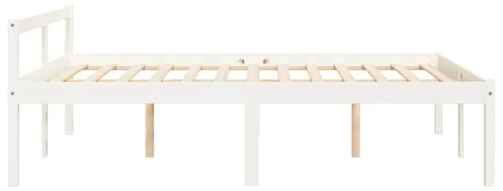 Letto per Anziani Bianco 120x190 cm Small Double Legno di Pino