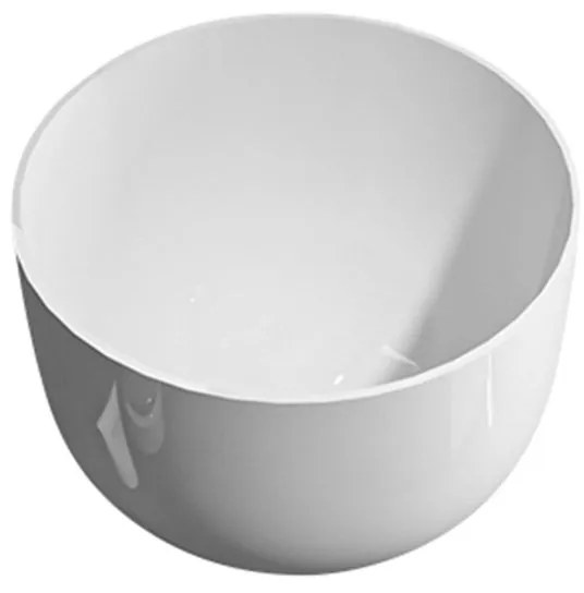 Lavabo da appoggio IDRO BRIC tondo in ceramica bianco piletta non inclusa