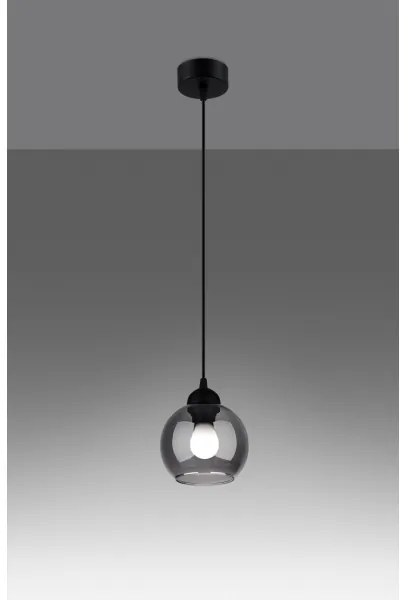 Sollux SL.1141 - Lampadario a cavo ALINO 1xE27/60W/230V nero
