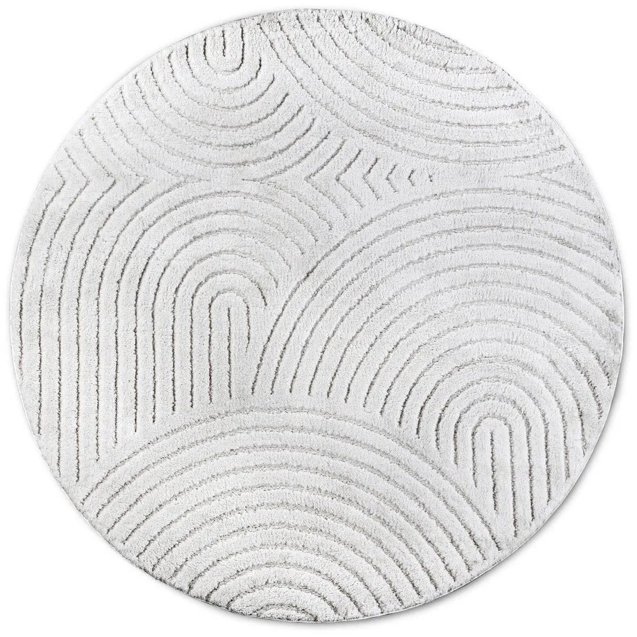 Tappeto rotondo bianco ø 160 cm Panglao New York White – Elle Decoration