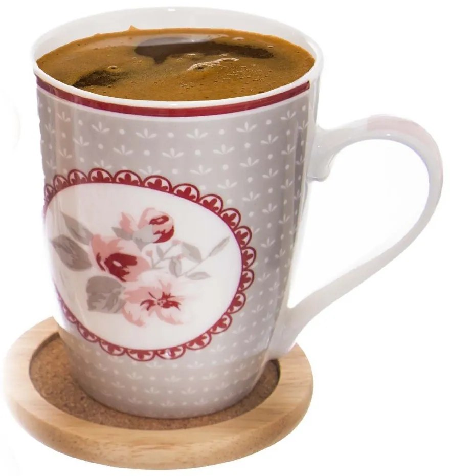 Set di sottobicchieri di colore naturale in legno 6 pz – Orion