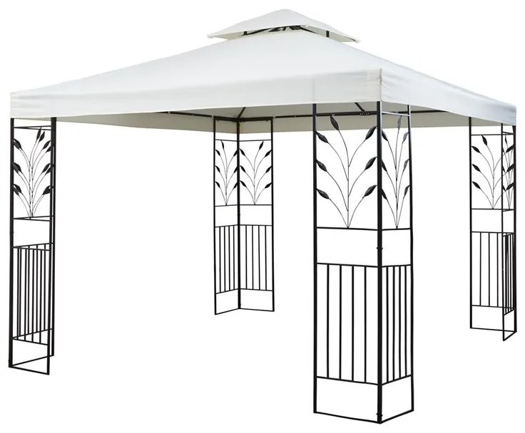 blumfeldt Odeon Beige Gazebo 3x3m Acciaio Poliestere beige chiaro