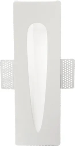 Lampada faretto LED da incasso LIMBO in gesso verniciato Bianco 10x32 cm