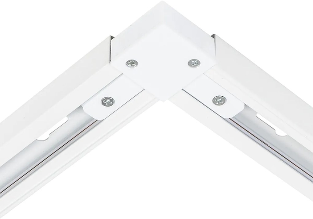 Sistema di illuminazione su binario moderno con 6 faretti bianchi monofase 300 cm - Iconic Jeana