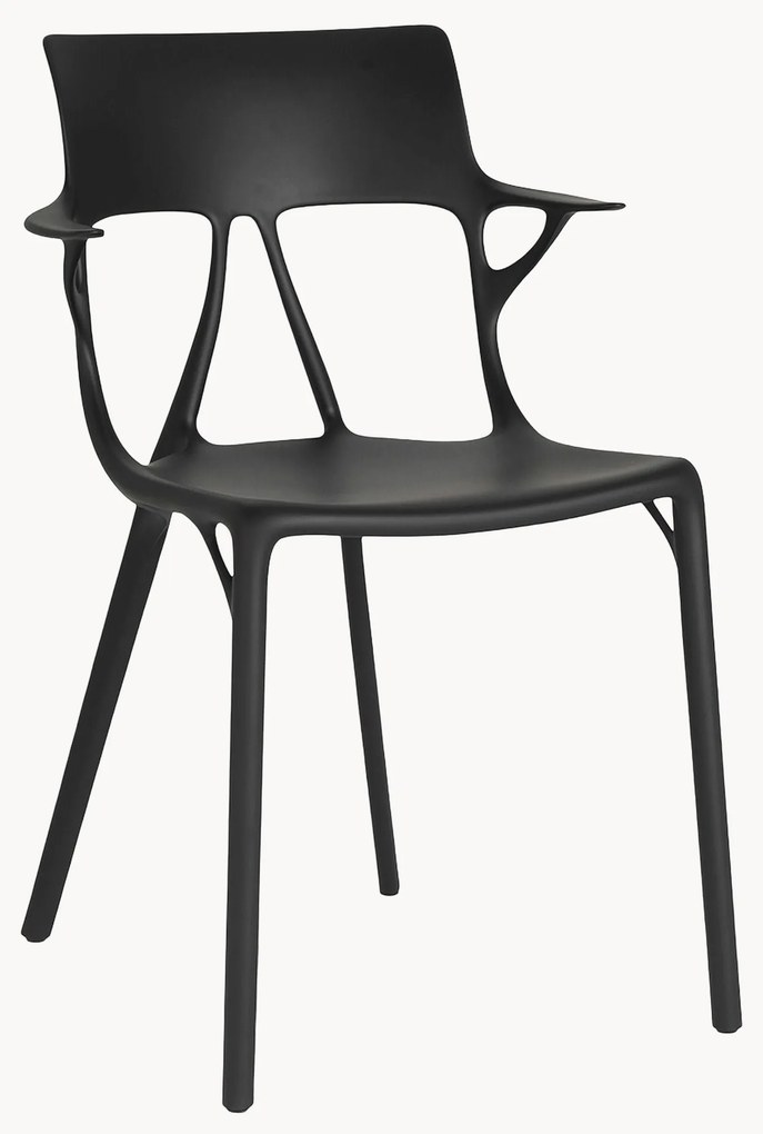 Sedie con braccioli in plastica A. I. 2 pz