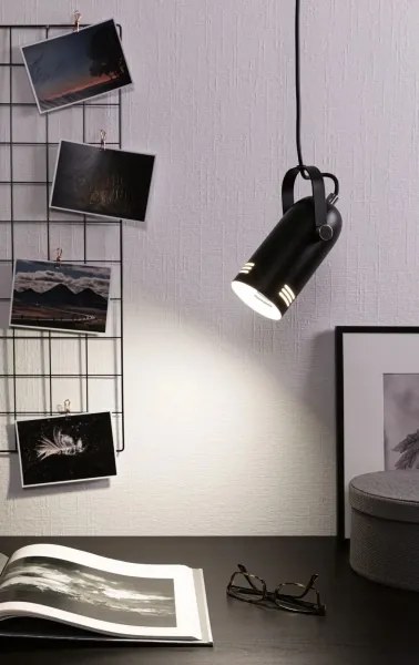 Paulmann 79766 - LED RGBW 1xE27/9W Lampada a sospensione con cavo LAVEA 230V nero