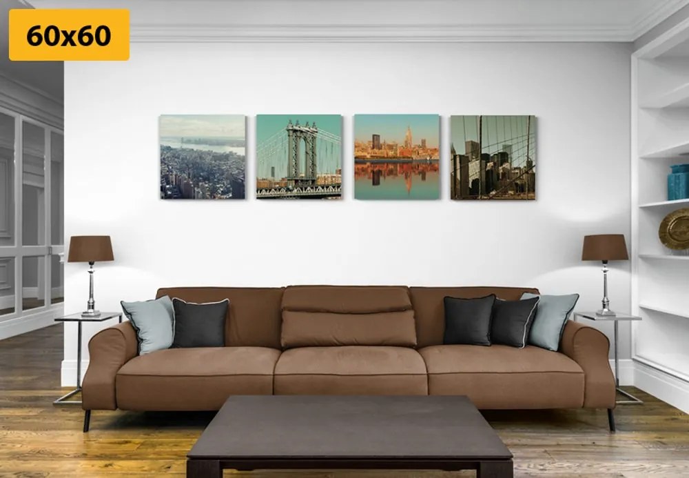 Set di quadri – Vista sulla città di New York