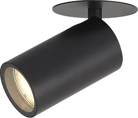 Set di 6 faretti da incasso moderni neri GU10 50mm IP44 - Chels